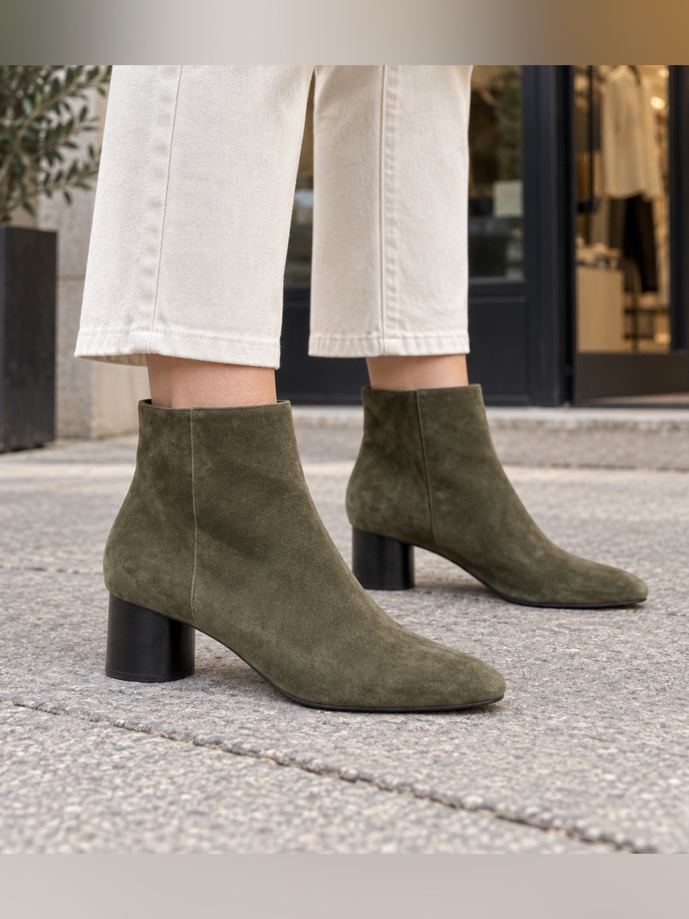 Shoe the Bear Aye Green Suede Ankle Boots Sz. 37 (US 6-6.5)